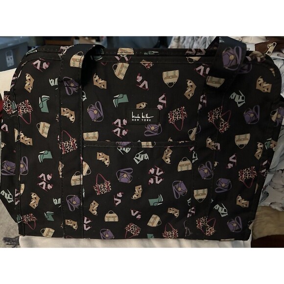 Nicole Miller Large Tote With Purses And Shoes As The Design - Picture 1 of 5